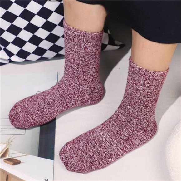 Wool Socks for Women Warm Winter Socks Thick Knit Soft Cabin Cozy Crew - Picture 5 of 14